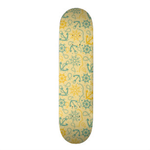 Retro Hintergrund mit Anker, Seile Skateboard