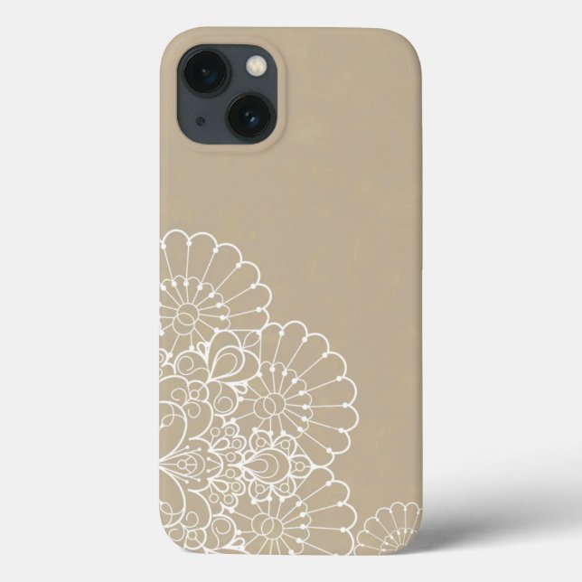 Retro-Hintergrund mit Spitzenverzierung Case-Mate iPhone Hülle (Rückseite)
