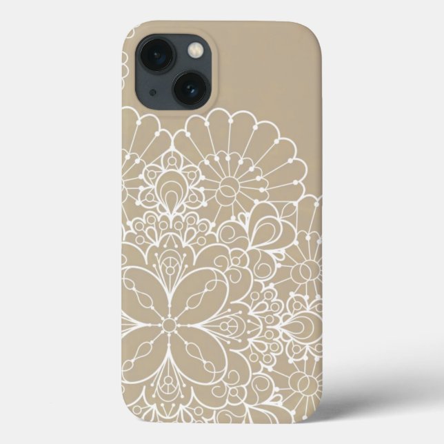 Retro-Hintergrund mit Spitzenverzierung Case-Mate iPhone Hülle (Rückseite)