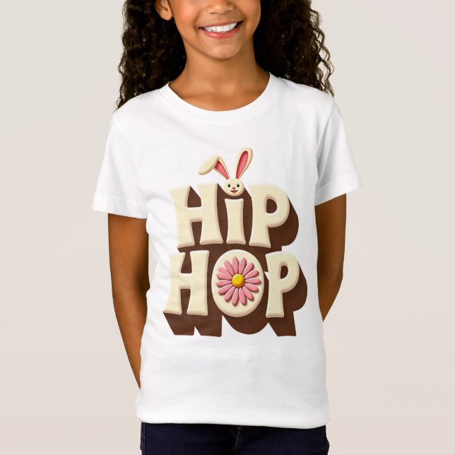 Retro Hip Hop Easter Bunny  T-Shirt (Vorderseite)