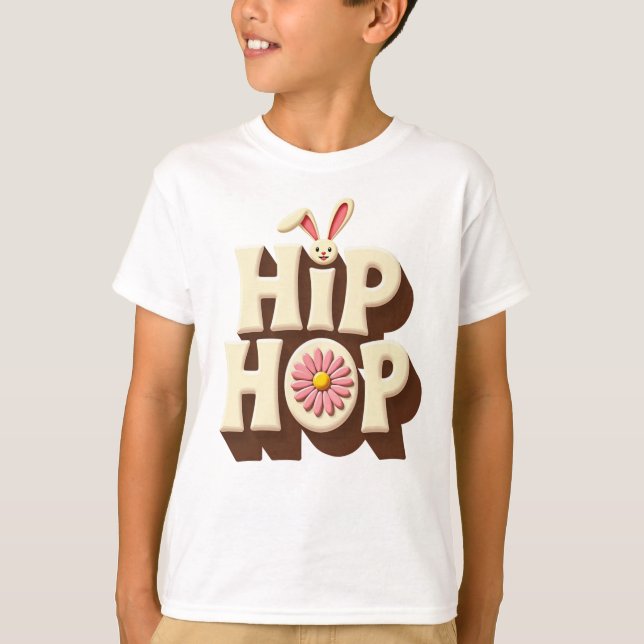 Retro Hip Hop Easter Bunny  T-Shirt (Vorderseite)