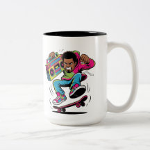 Retro Hip Hop Skateboarder