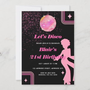 Retro Hippie 70's 60er Groovy Birthday Party Einladung