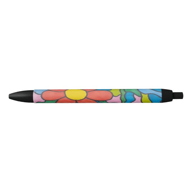 Retro Hippie Blume Art  Kugelschreiber (Vorderseite)