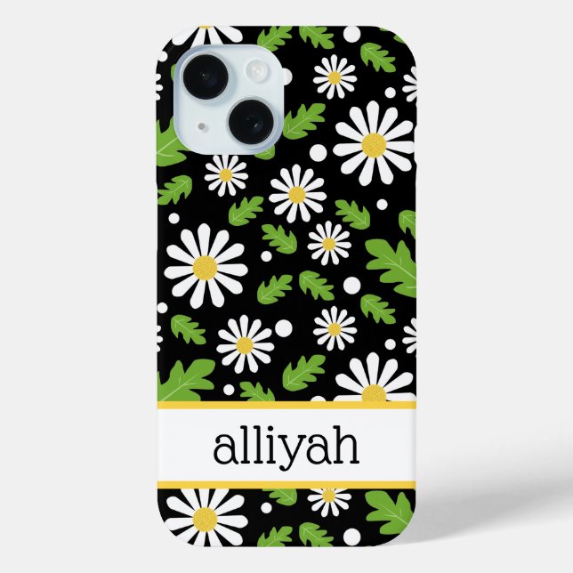 Retro-Hippie-Blumen-Daisy-Muster Case-Mate iPhone Hülle (Rückseite)