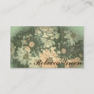 retro Hippie Boheme Sommer Gänseblümchen Hochzeit Visitenkarte