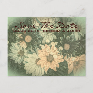 Retro Hippie bohemian Sommerzeit Hochzeit Ankündigungspostkarte