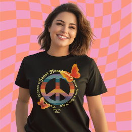 Retro Hippie Butterfly 70. Foto Geburtstag T-Shirt