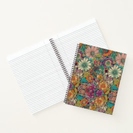 Retro Hippie: Daisy Garden Notebook Notizbuch