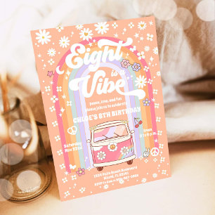 Retro-Hippie-Geburtstagseinladung Einladung