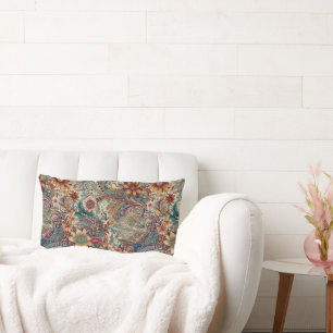 Retro Hippie: Golden Garden Accent Kissen