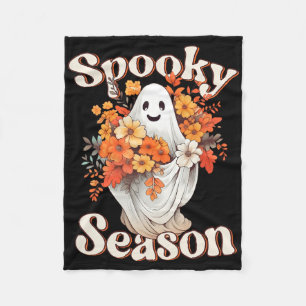 Retro Hippie Halloween Niedlich Ghost Spooky Seaso Fleecedecke