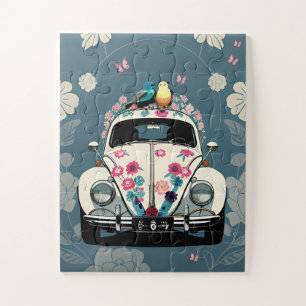 Retro Hippie Käfer Bug Car Aquamarin