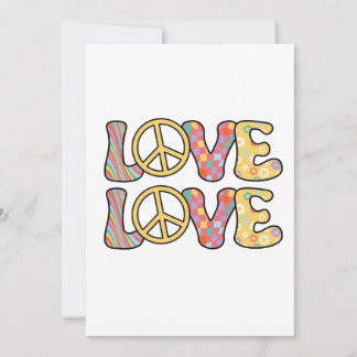 Retro Hippie Liebe Feiertagskarte
