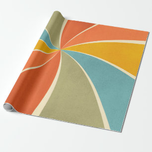 Retro-Hippie-Mischlack-Stil-Swirbel-Muster Geschenkpapier