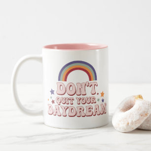 Retro Hippie positives Zitat Zweifarbige Tasse