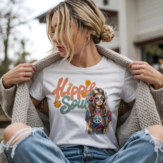 Retro Hippie Seele Tri-Blend Shirt