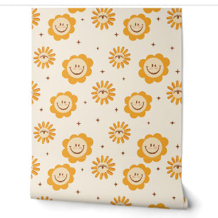 Retro Hippie Smile Faces Tapete