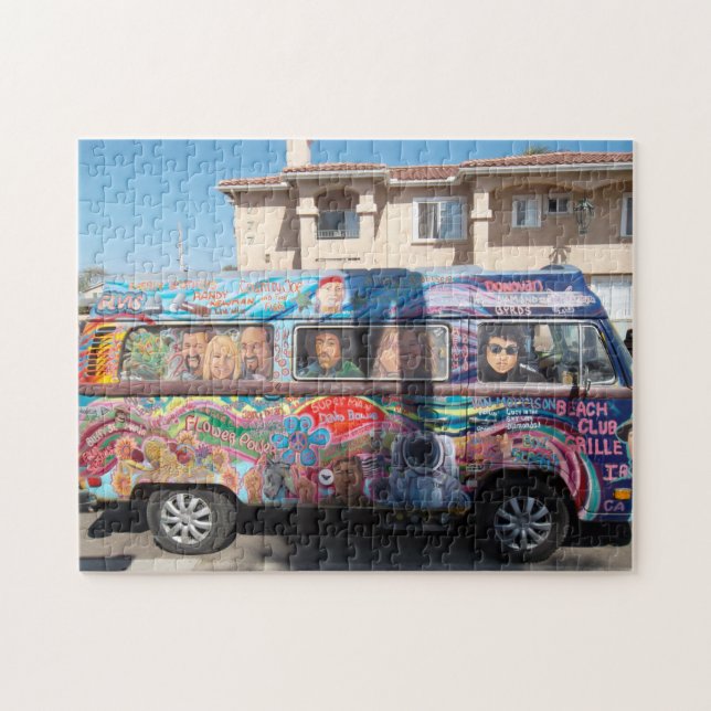 RETRO HIPPIE VAN 1960 JIGSAW PUZZLE (Horizontal)