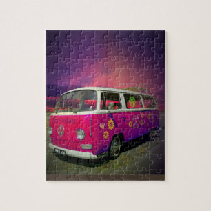 RETRO-HIPPIE-WAND-LERNKARTEN-PUZZLE