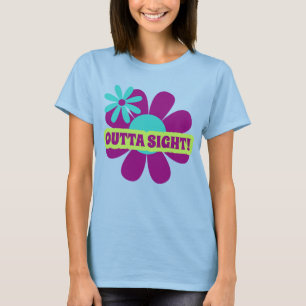 Retro Hippie Wort Art Blume Krawatte gefärbt T -  T-Shirt
