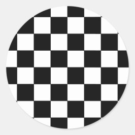 Retro-Hipster für Schwarzweiß-Karton Runder Aufkleber