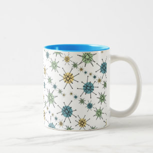 Retro-Hipster-Geometrie-Atom-Sonnenstrahl 325ml Zweifarbige Tasse