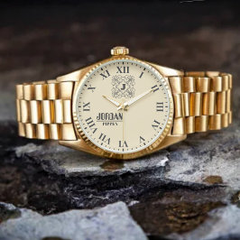 Retro Hipster Modern Monogram Unique Personalized  Armbanduhr