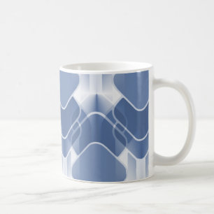 Retro Hipster Tasse, blau Kaffeetasse