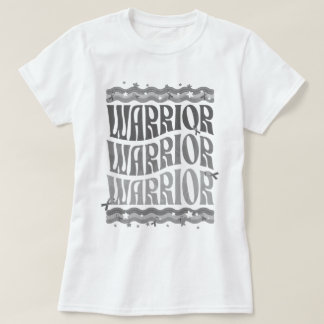 Retro Hirntumor Krieger Graue Schleife Bewusstsein T-Shirt
