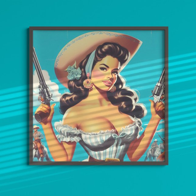 Retro Hispanic Cowgirl Poster (Von Creator hochgeladen)