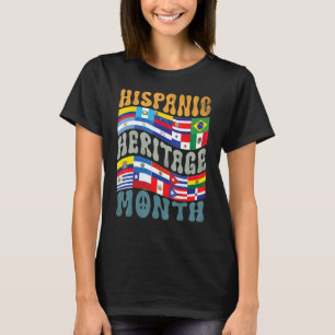 Retro Hispanic Heritage Month Latino Flag Alle Köp T-Shirt