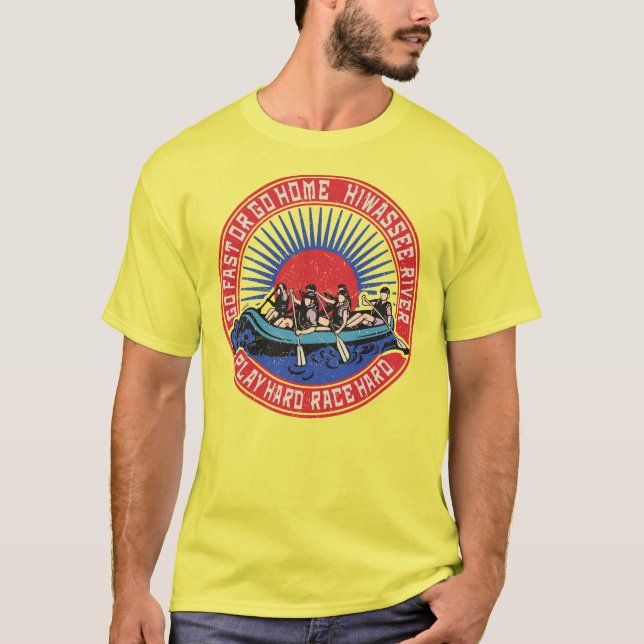 Retro Hiwassee River Rafting T - Shirt (Vorderseite)