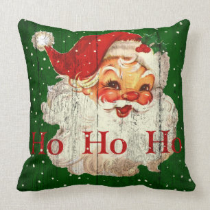 Rétro Ho Ho Ho coussin vintage du père noël