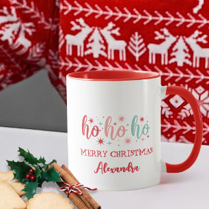 Retro Ho Ho Ho Frohe Weihnachten Benutzername Tasse