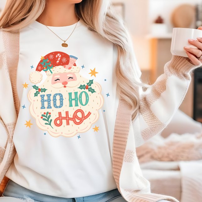 Retro Ho Ho Ho Weihnachten Tri-Blend Shirt (Von Creator hochgeladen)