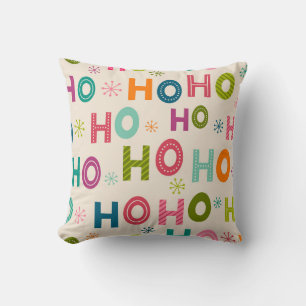 Retro Ho Ho Ho Weihnachts-Dekor-Kissen Kissen
