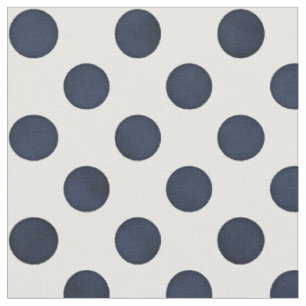Retro-Hochskala Indigoblau-Polka-Punktmuster Stoff