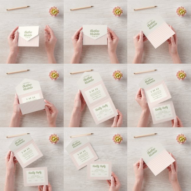 Retro-Hochzeit mit Pastell-Handschrift