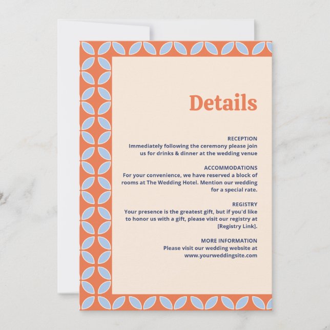 Retro-Hochzeit Mitte des Jahrhunderts Einladung (Vorderseite)