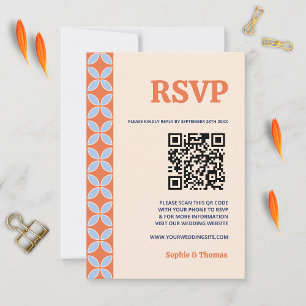Retro-Hochzeit Mitte des Jahrhunderts RSVP Karte