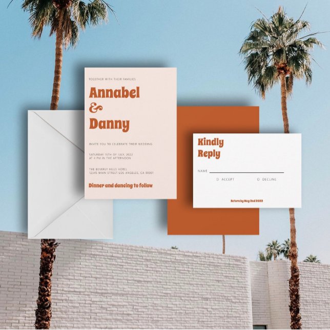 Retro Hochzeitseinladung Einladung (Von Creator hochgeladen)