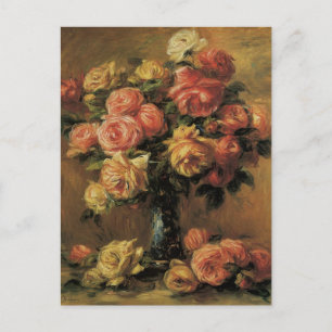 Retro Hochzeitseinladung! Rosen in einer Vase von  Ankündigungspostkarte