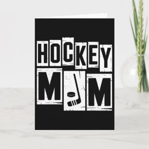 Retro Hockey-Mama Frauen Hockey-Fan Mutti Mama Mut Karte