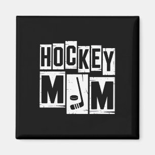 Retro Hockey-Mama Frauen Hockey-Fan Mutti Mama Mut Magnet