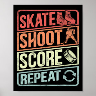 Retro-Hockeyliebhaber-Meme für Jungen Männer Spiel Poster