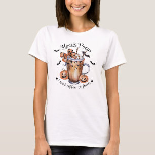 Retro Hocus Pocus I Need Coffee to Focus Spaß T-Shirt