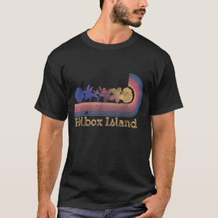 Retro Holbox Island Tropical Blume 80er Jahre Styl T-Shirt