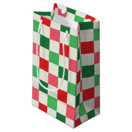 Retro Holiday Check Kleine Geschenktüte