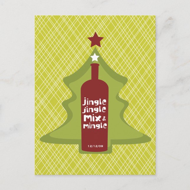 Retro Holiday Cocktail Einladung (Vorderseite)